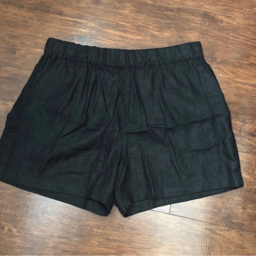 Blank NYC Black High-Waist Elastic Shorts